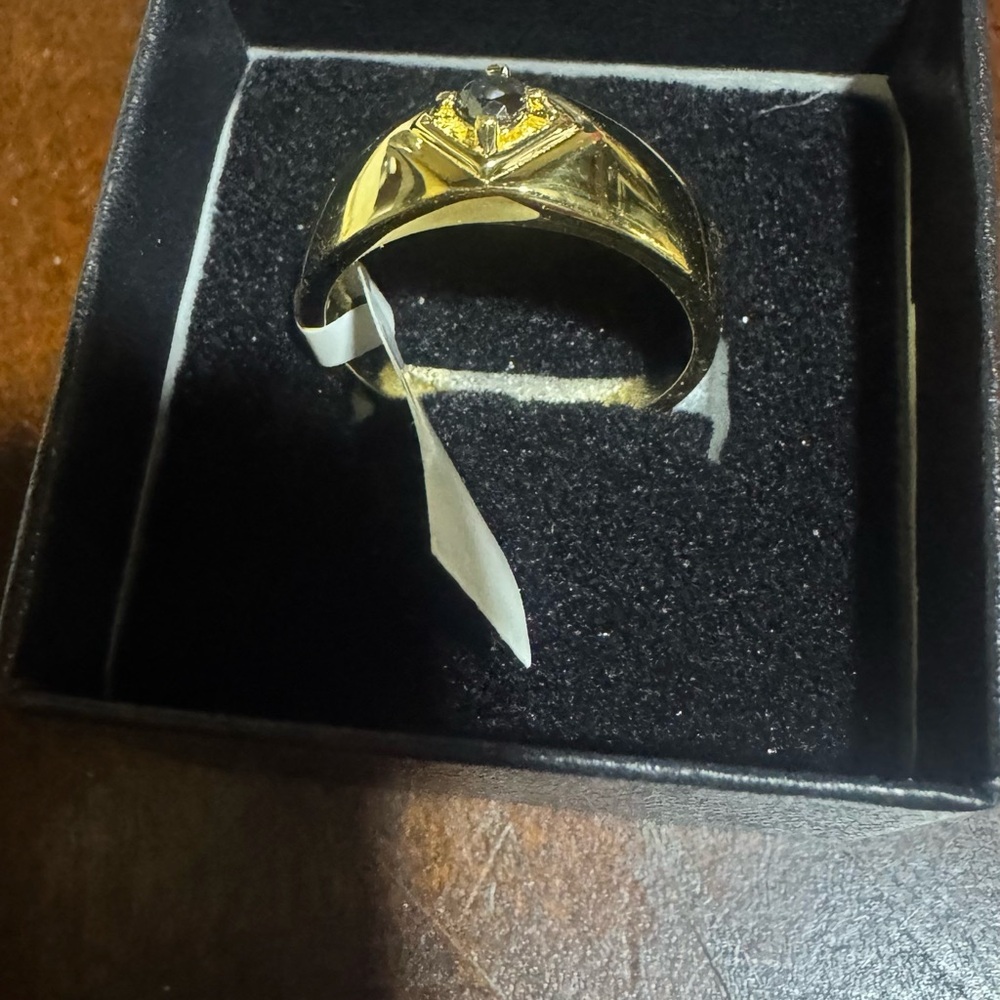 Gold Men's Ring with 💎